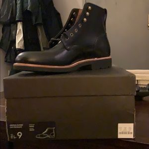 J Crew Kenton Leather Cap Toe Boots